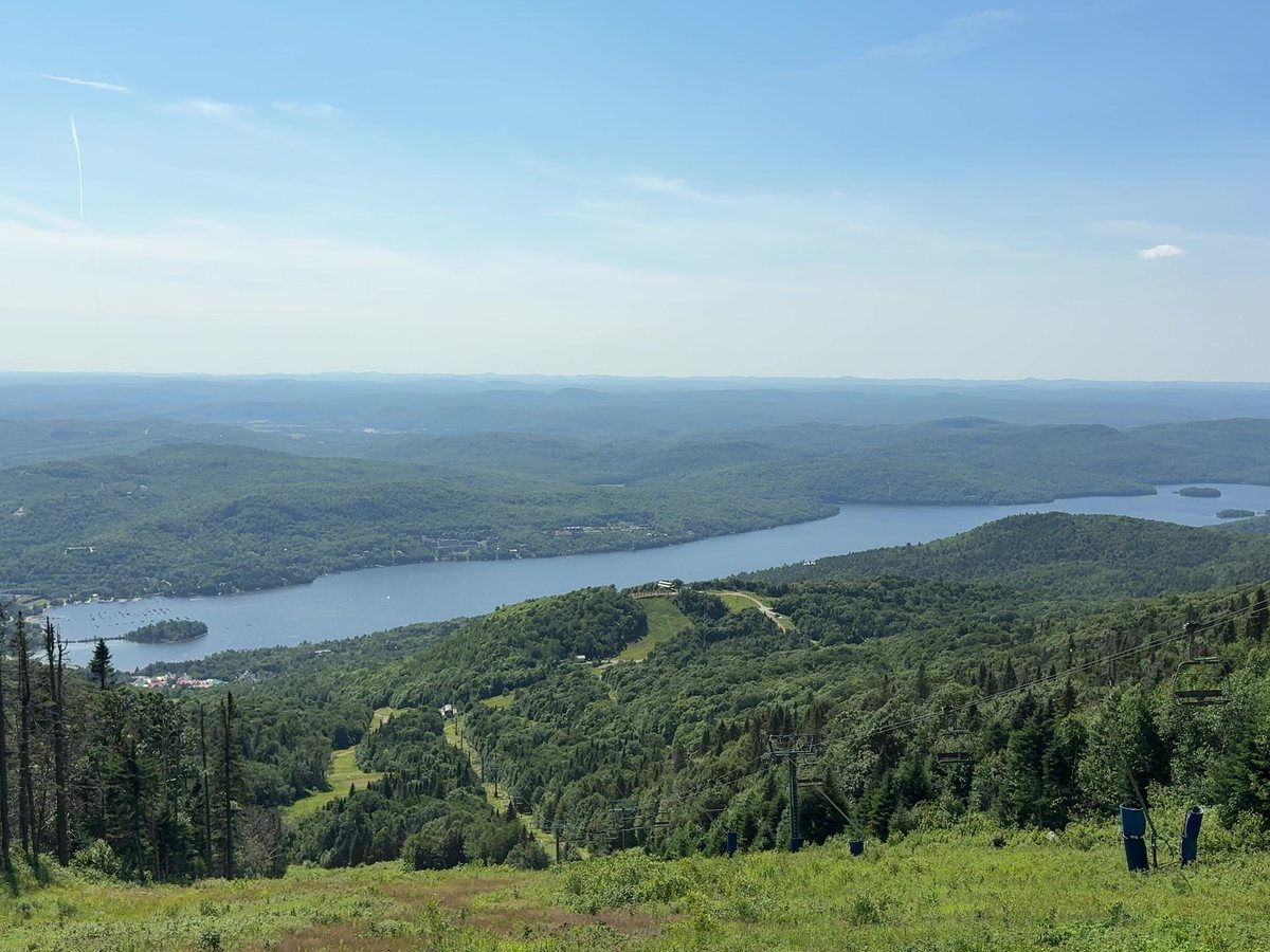O lago e a floresta, vistos de perto do topo