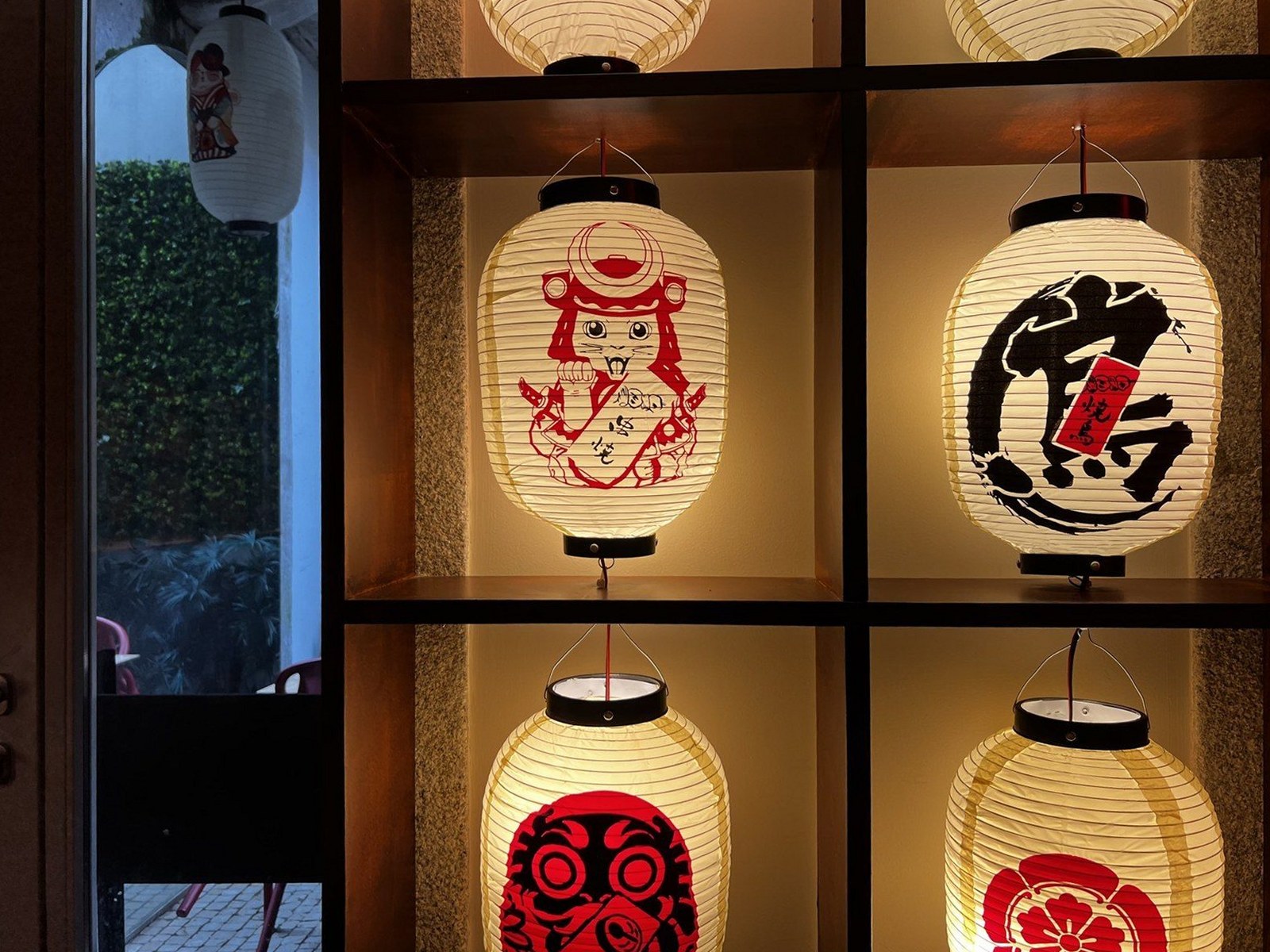 Les lanternes du restaurant de ramen